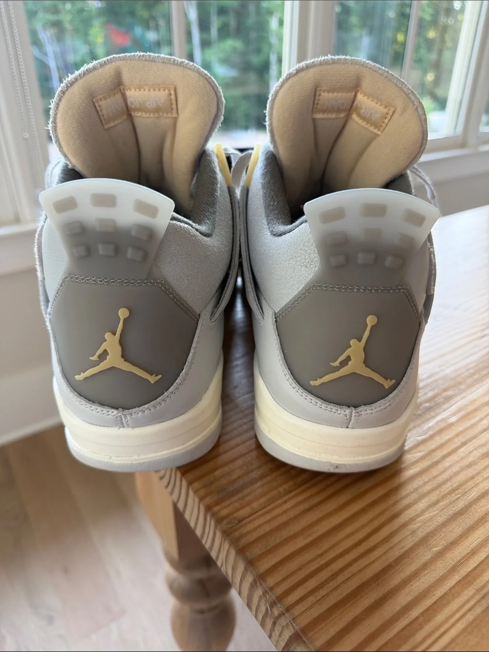 Jordan Retro Low-Top Sneakers in Grey with Cream Accents